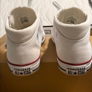 Converse All Star White and Red Sneakers